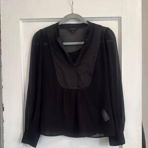 Banana Republic Sheer Black Women's Top Size: XS